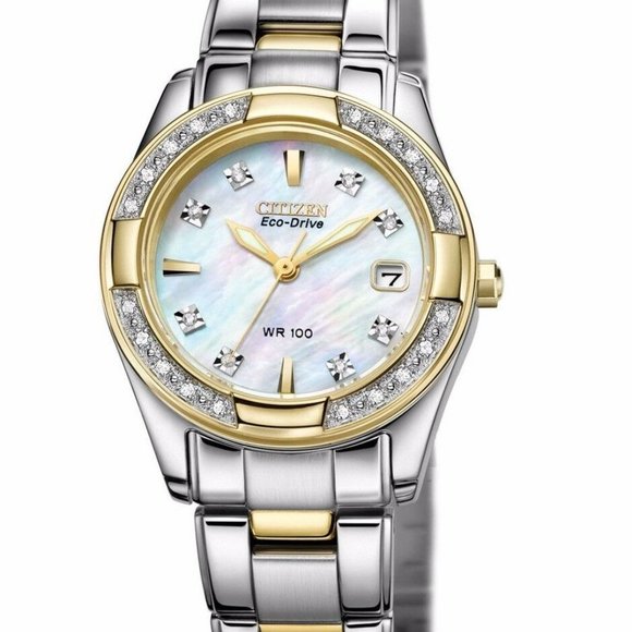 Womens Citizen 26mm Eco-Drive Diamond Accent Watch w/ box main image 9